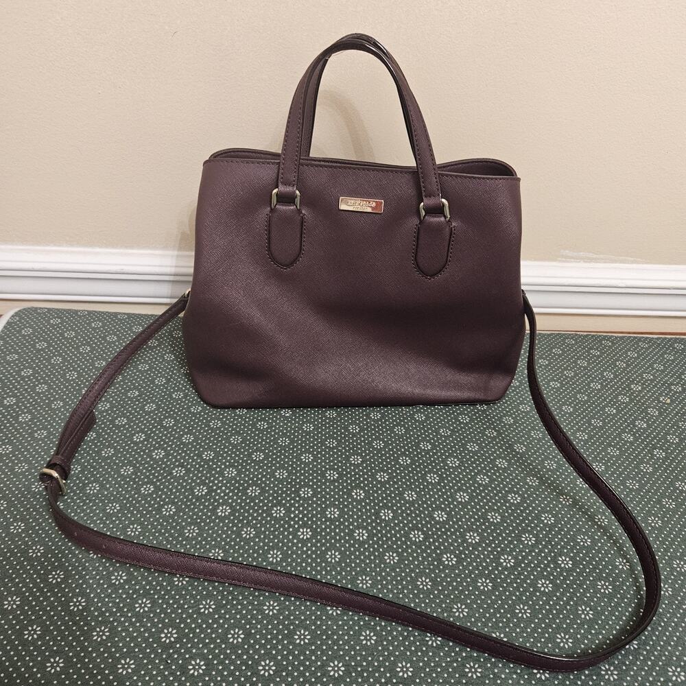 KATE SPADE Laurel Way Evangelie MOHAGANY Convertible‎ Satchel Tote SEE VIDEO